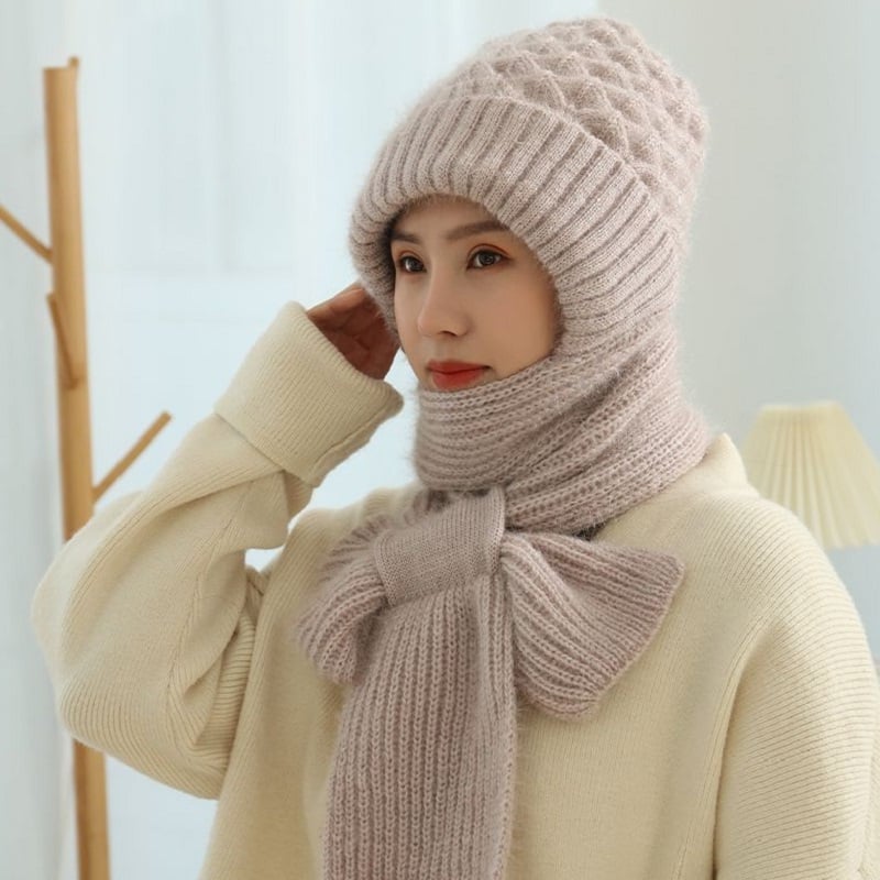 Knitted Hooded Scarf