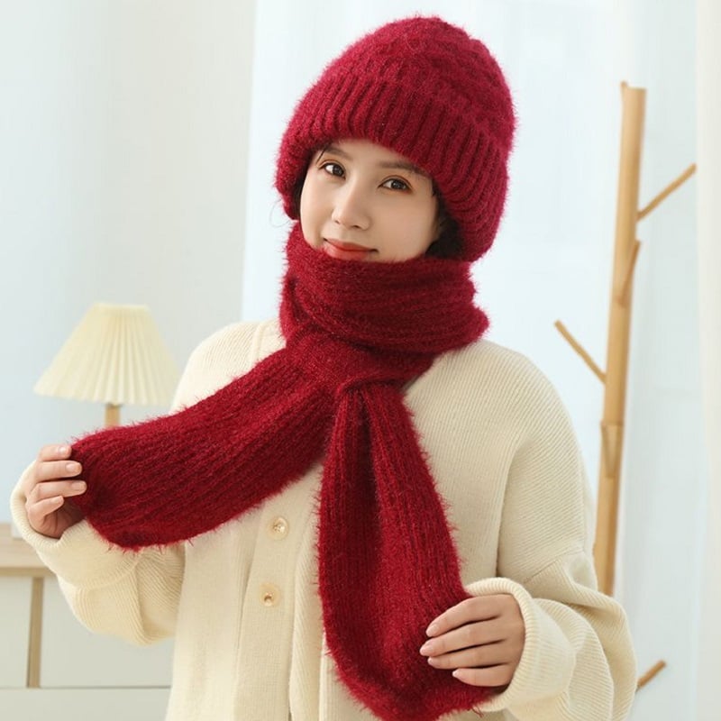 Knitted Hooded Scarf