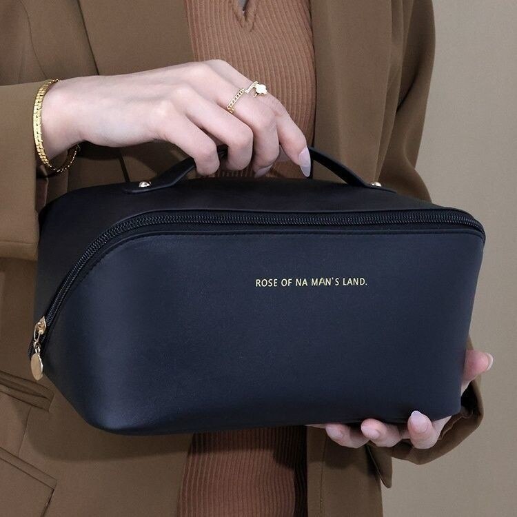 BeyondBeau Large Travel Cosmetic Bag Black Product Image