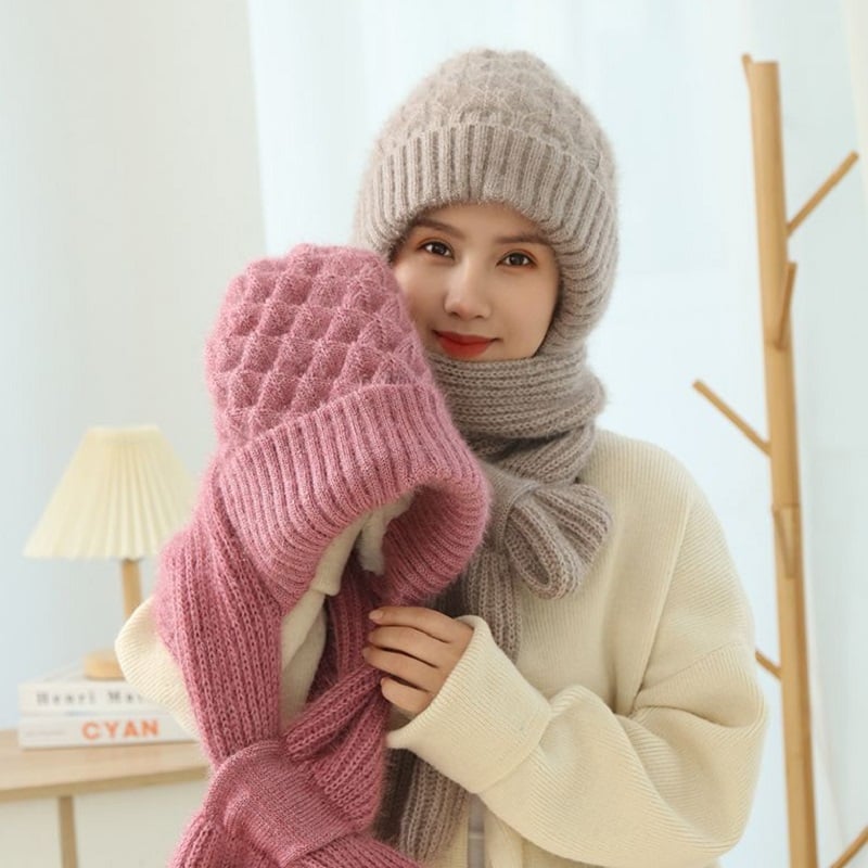Knitted Hooded Scarf