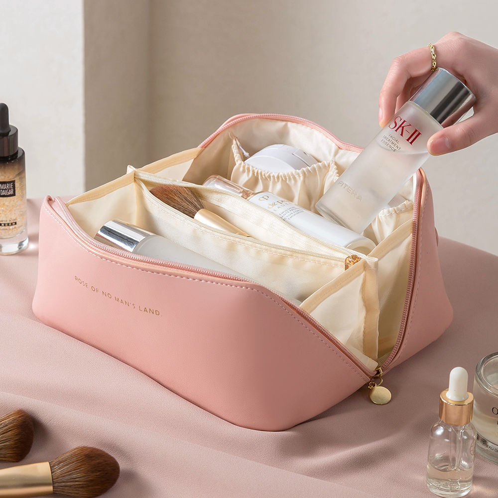 BeyondBeau Large Travel Cosmetic Bag Pink Product Image